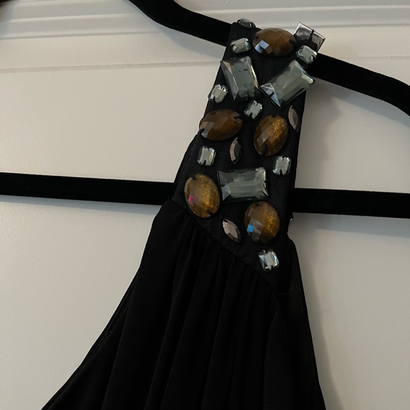 Trixxi Cocktail Dress. One Shoulder with Beaded Detail - Picture 2 of 4